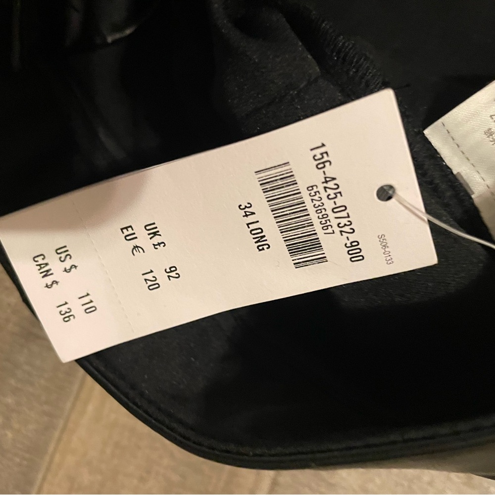 Abercrombie & Fitch Black Vegan Leather Pants sz 34, 18L